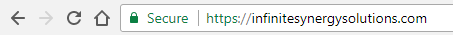 A screenshot showing the SSL lock icon in a browser's address bar