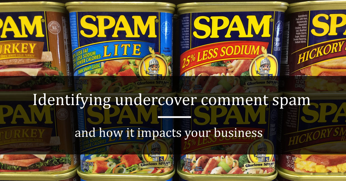 Identifying undercover comment spam and how it impacts your business