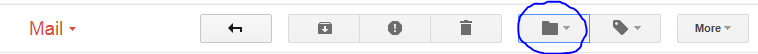 Screenshot of the gmail folder button