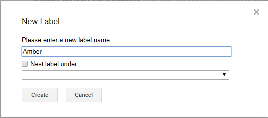 A screenshot showing how to create a new gmail label